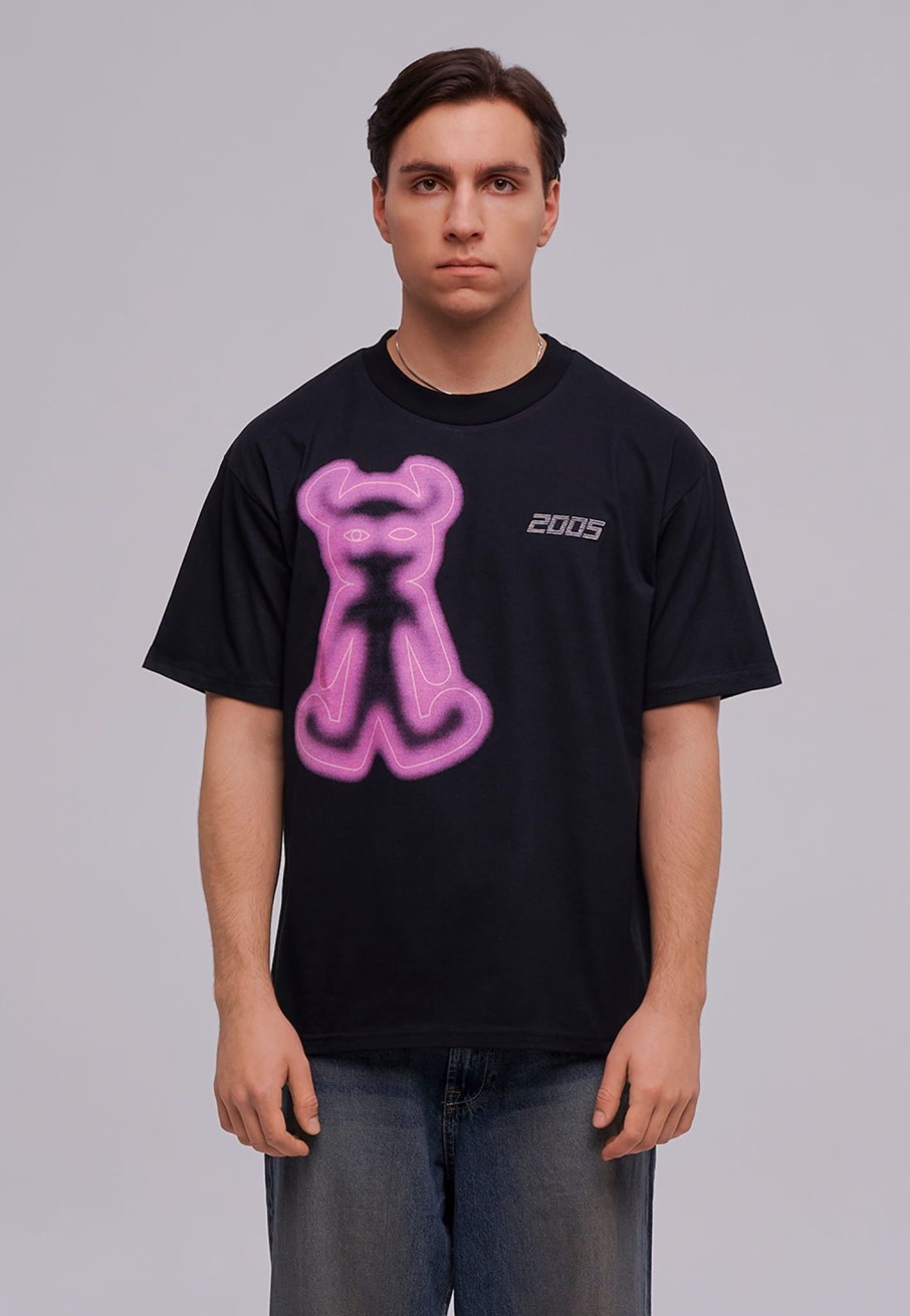 Koszulki 2005 | Airbrushed Horned Lucy Tee (Black & Pink)