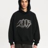 Bluzy 2005 | Metal Horned Hoodie (Black)