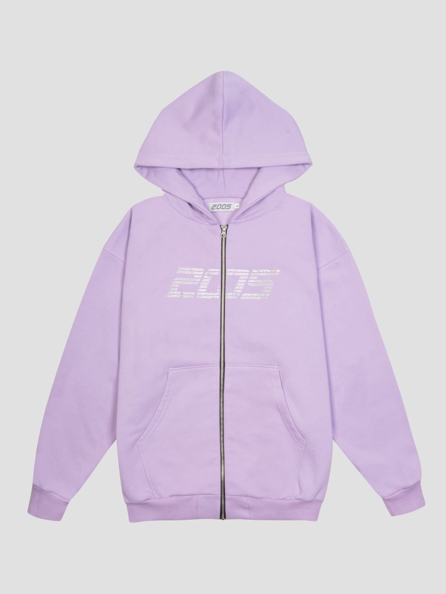 Bluzy 2005 | Signature Zip Hoodie (Light Purple)