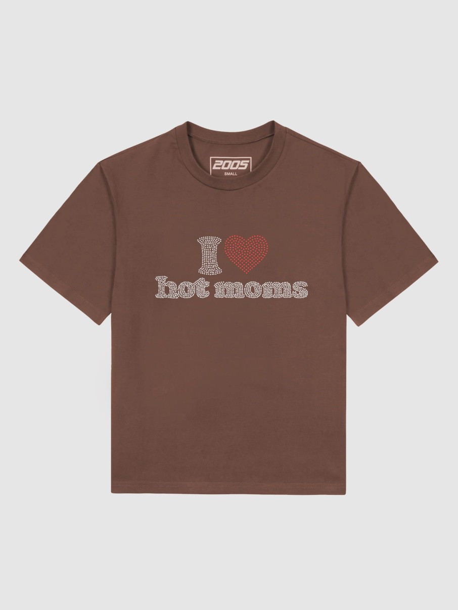 Koszulki 2005 | I <3 Hot Moms Tee (Brown) Size: M