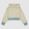 Bluzy 2005 | Uniform Cropped Hoodie (Olive-Mint)