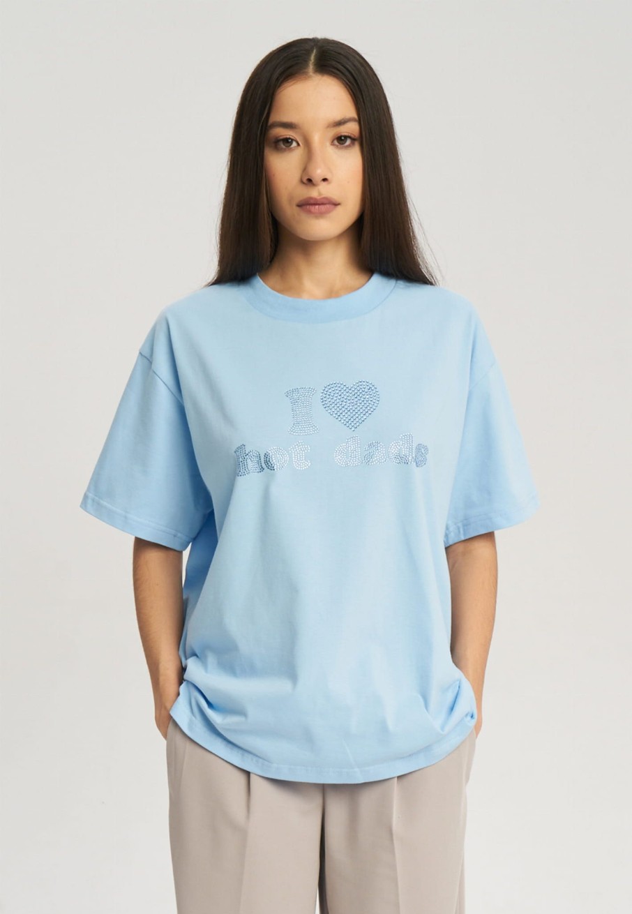 Koszulki 2005 | I <3 Hot Dads Tee (Tonal Baby Blue)