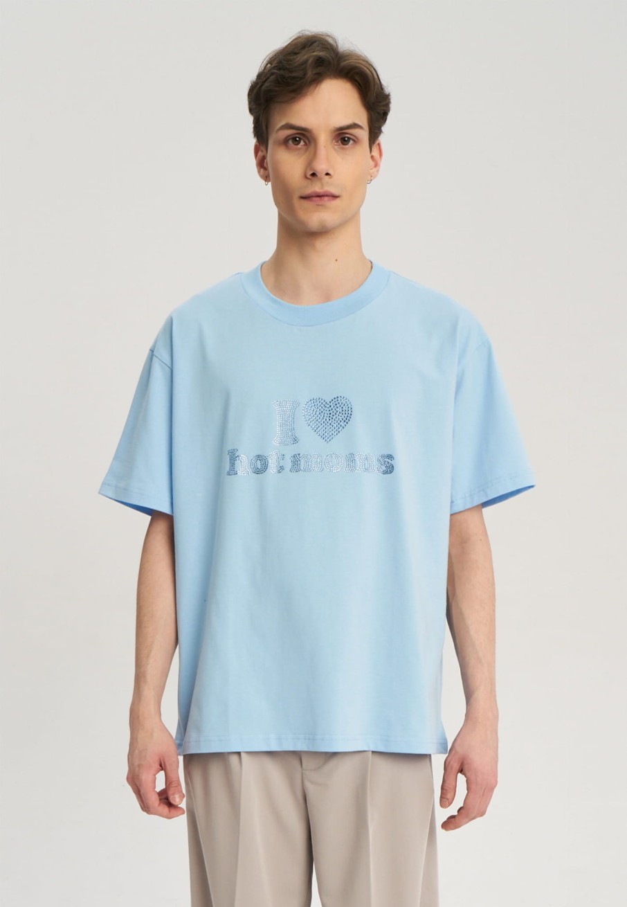 Koszulki 2005 | I <3 Hot Moms Tee (Tonal Baby Blue)