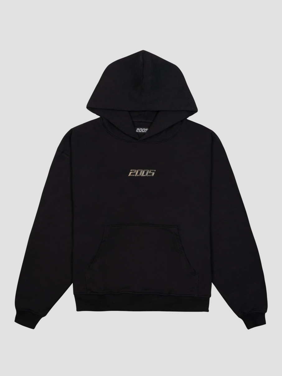 Bluzy 2005 | Badged Hoodie (Black)