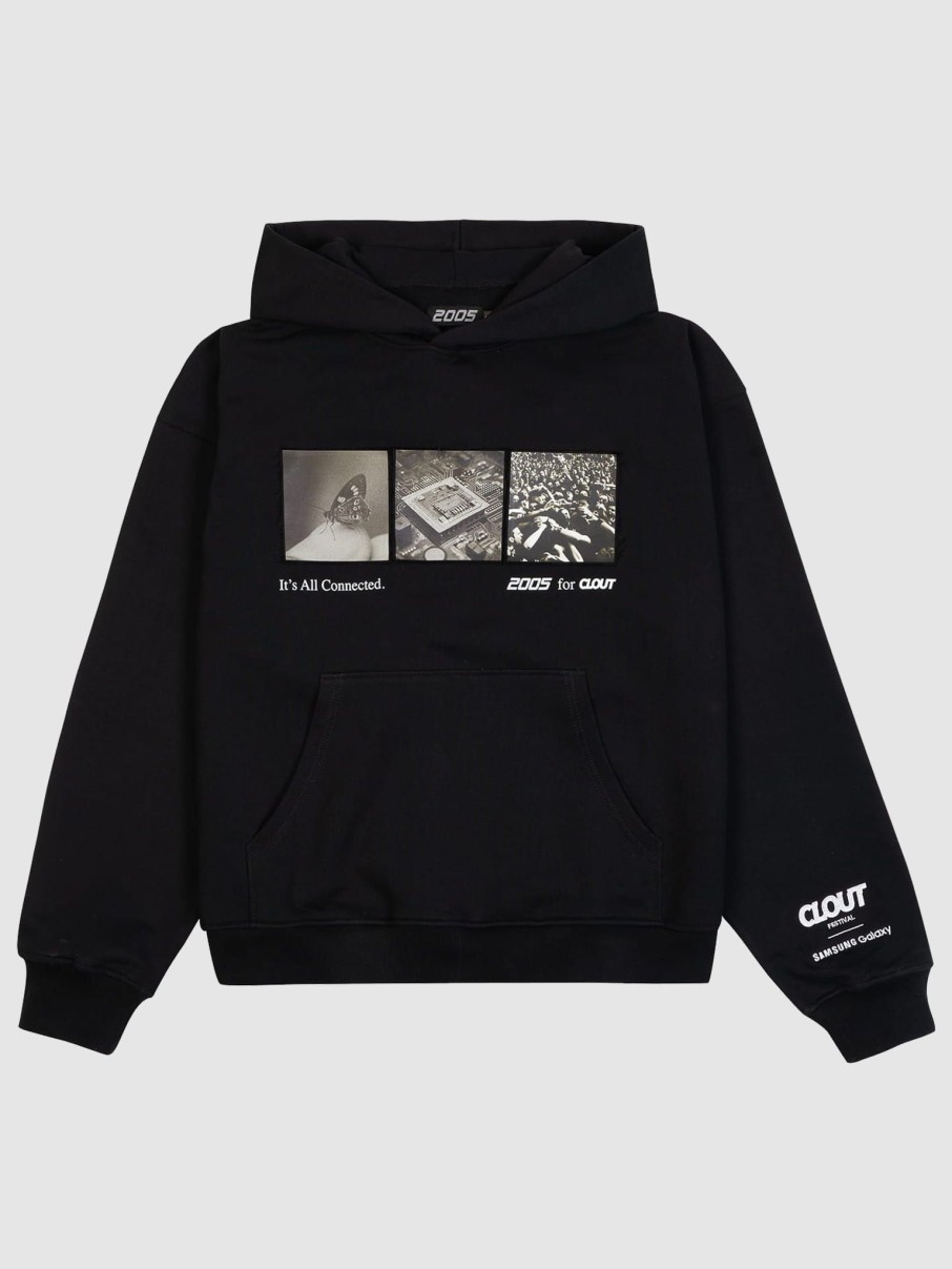 Bluzy 2005 | Clout Hoodie (Black)