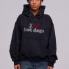 Bluzy 2005 | I <3 Hot Dogs Hoodie (Black)