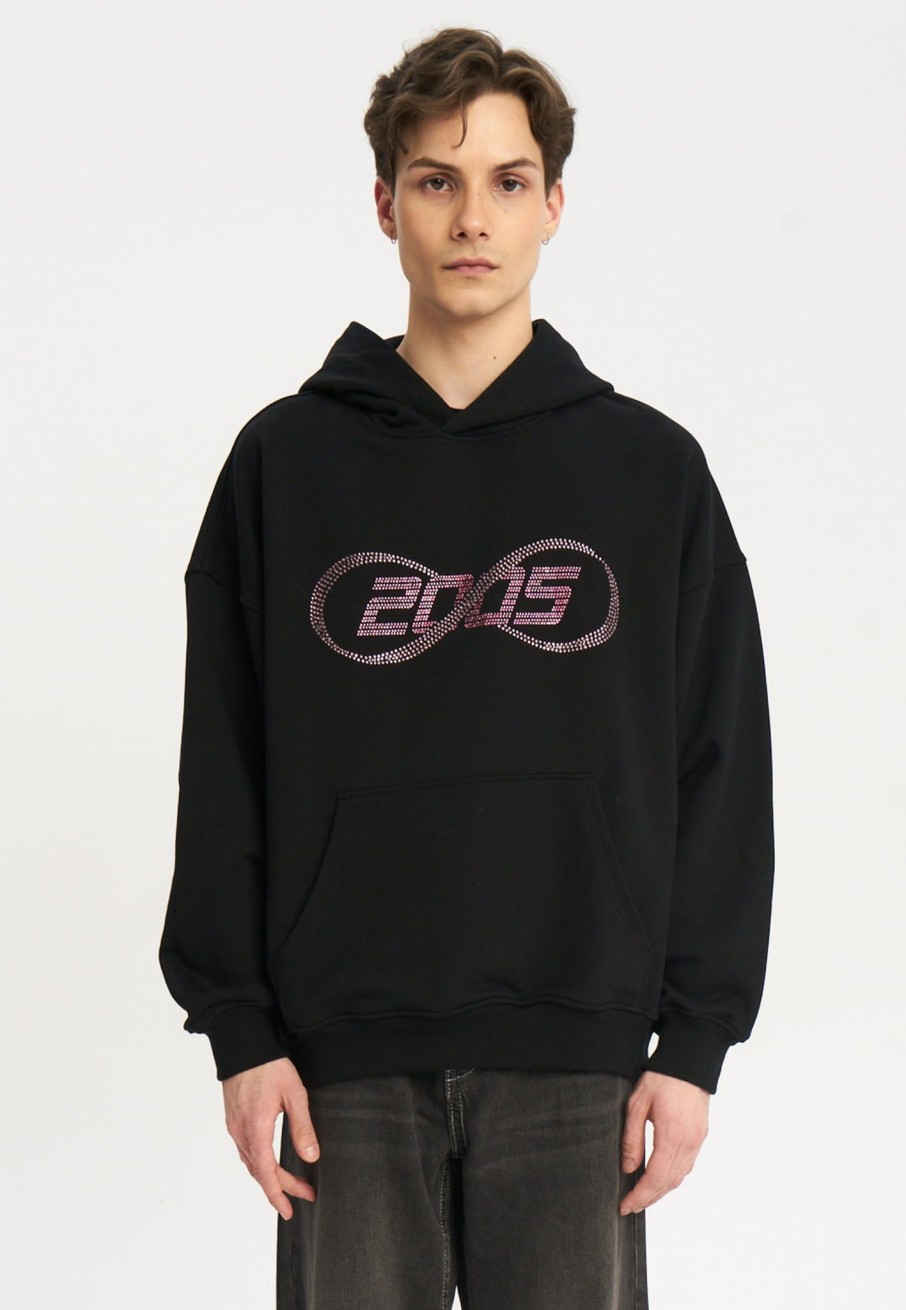 Bluzy 2005 | Forever Hoodie (Black & Pink)