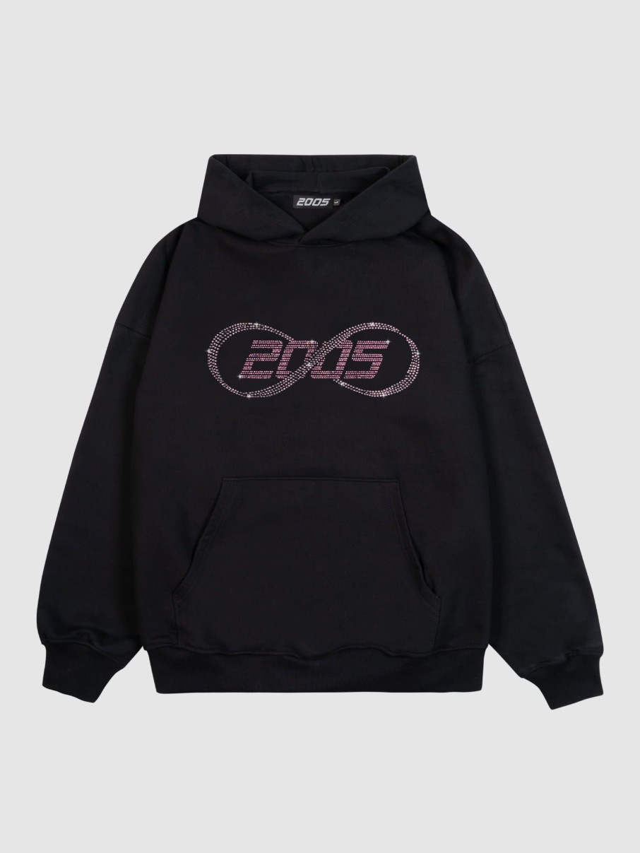 Bluzy 2005 | Forever Hoodie (Black & Pink)