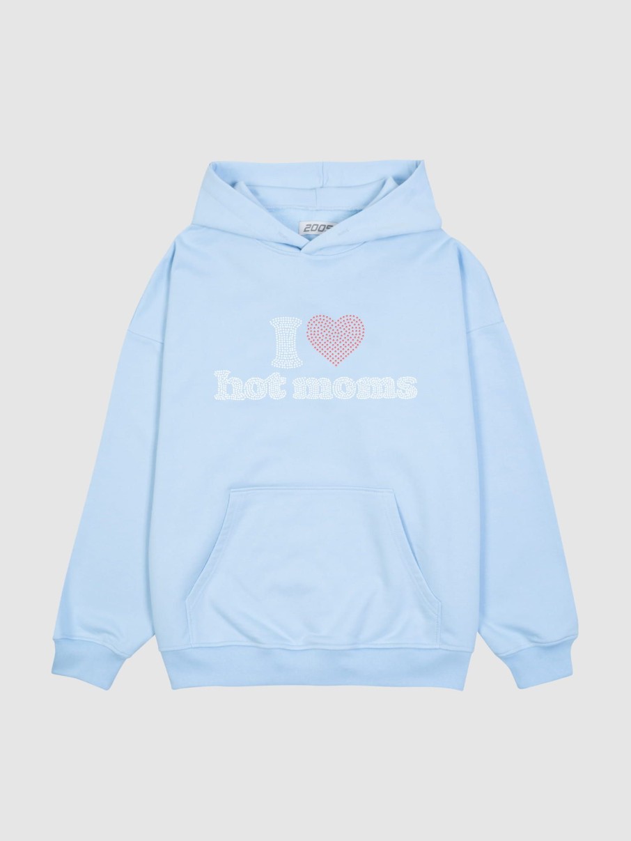 Bluzy 2005 | I <3 Hot Moms Hoodie (Baby Blue)