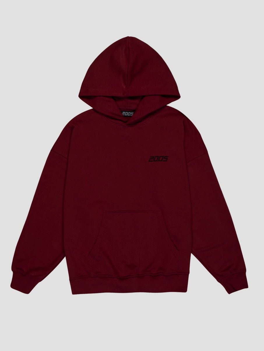 Bluzy 2005 | Basic Hoodie (Claret)