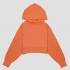 Bluzy 2005 | Uniform Cropped Hoodie (Tangerine Orange)